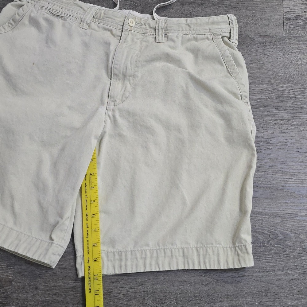 VTG Polo Ralph Lauren Bermuda Chino Shorts Drawstring Talon Zip Flap Pockets 35 - Picture 14 of 15